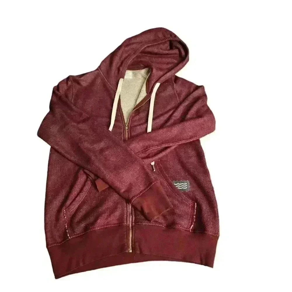 Sol Angeles Men Size Medium Waves Burnt Orange Hoodie